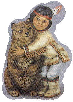 Indian Kids with wolf